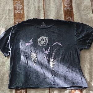 Disney Black T-Shirt with White Nightmare Before Christmas Graphic
